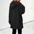thumbnail image 5 of OGLCCG Girls Fleece Jacket with Hood Warm Fall Winter Sherpa Coat Full Zip Fuzzy Coat Outwear with Pockets Black Size 14-15, 5 of 8