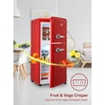 thumbnail image 2 of Refrigerador KRIB BLING de 3.5 pies cúbicos con congelador superior de 2 puertas, rojo, 2 of 6