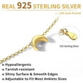 thumbnail image 6 of ChicSilver Moon Anklet For Women Sterling Silver Ankle Chain Perfect For Beach Vacations, Everyday Wear, Gift Giving, 6 of 9