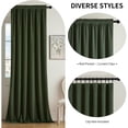 thumbnail image 2 of Cortinas Joydeco de Terciopelo Verde Oliva 260x260 cm 2 Paneles, 2 of 5
