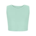 thumbnail image 7 of OGLCCG Girls Tank Tops Ribbed Knit Athletic Dance Cute Crop Tops for Teen Kids Crewneck Sleeveless Basic Gym Yoga Top 5-15 Years, 7 of 7