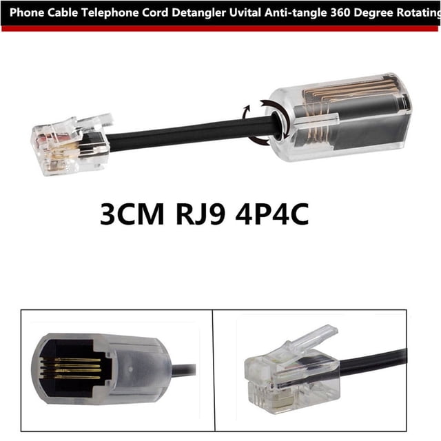 Cable telefónico Quinlirra antienredos con rotación de 360 grados para teléfono fijo
