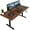 Dark Walnut/Black, variant on VIVO Manual 71” x 30” Stand Up Desk, Dark Walnut Table Top, Black Frame