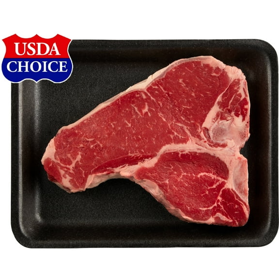 Beef Choice Angus T-Bone Steak Bone-In, 1.45 - 2.1 lb Tray