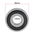 thumbnail image 4 of Uxcell 0.51''x1.38''x0.43'' Deep Groove Ball Bearings Z2 Double Sealed Roller Chrome Steel  Silver Tone 2pcs, 4 of 4