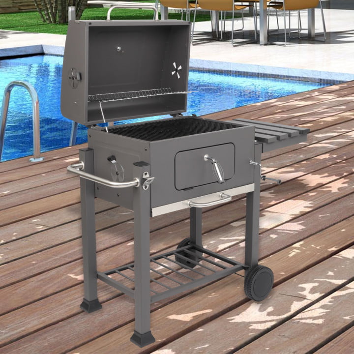 SUMMER RITE 14" TABLE TOP OUTDOOR CHARCOAL GRILL WITH PORCELAIN ENAMEL FINISH 