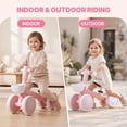 thumbnail image 6 of Wisairt Colorful Lighting Baby Balance Bike, No Pedal 4 Quiet Wheels & Soft Seat, Toys for 1 Year Old Boy Girls Gifts, Pink, 6 of 8