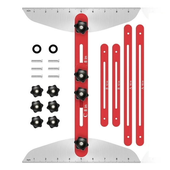 Zeiwohndc Stair Treads with Scale Adjustable 10in to 53in Stair Treads Measuring Tool