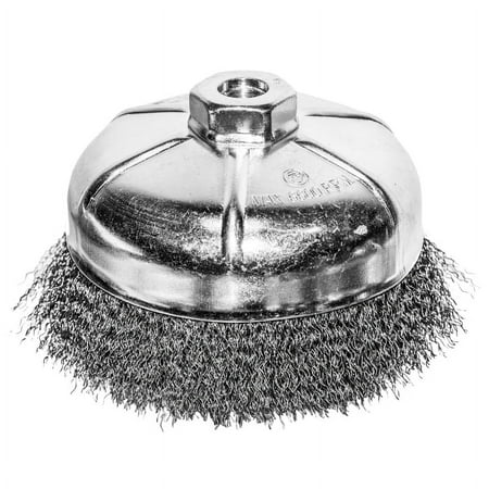 UPC: 0081838760618 | Century Drill & Tool 6 in. Crimped Wire Wheel Brush Steel 6600 rpm 2 pc