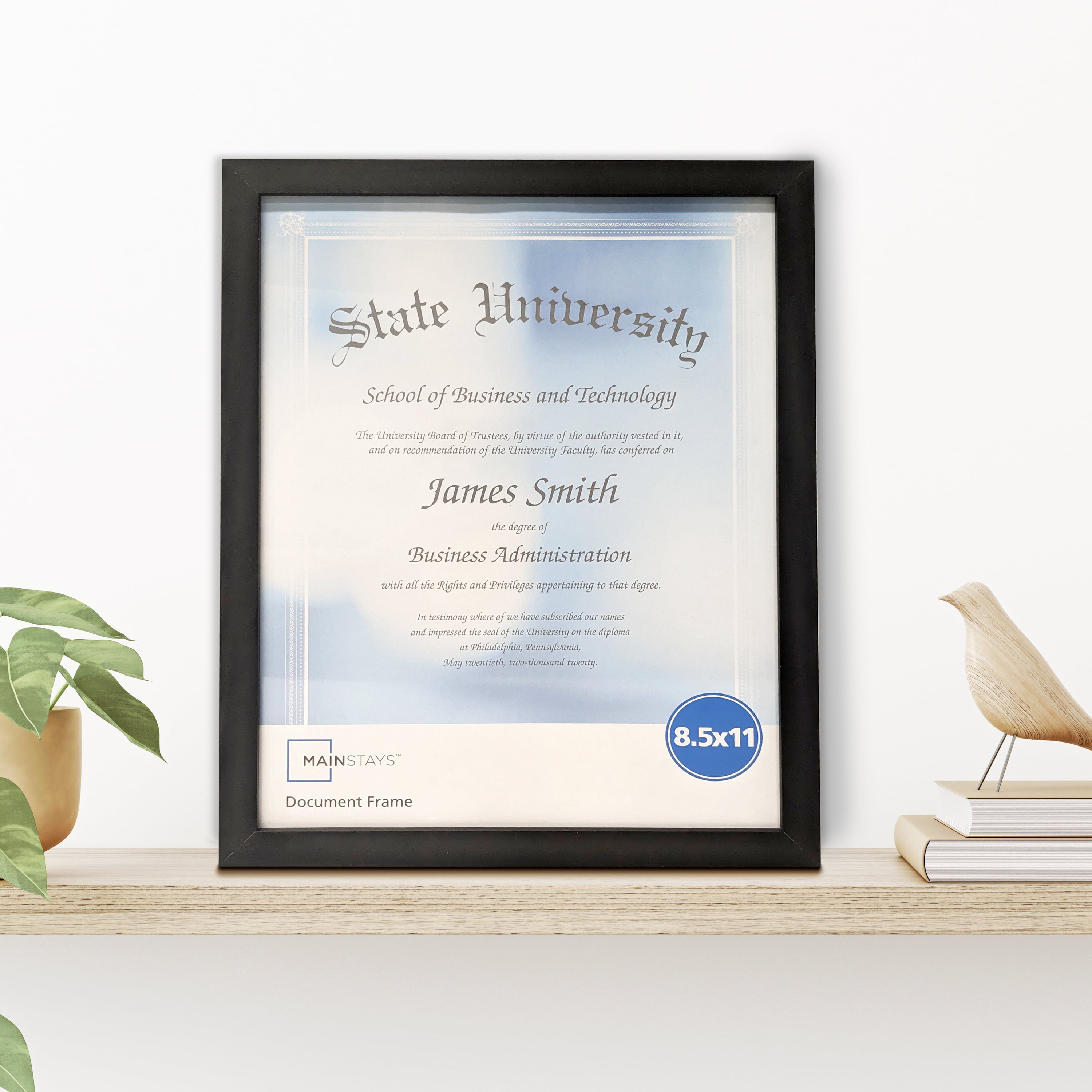 (2 pack) Mainstays – 8.5x11 Picture Frame – Black Document Wall Photo Frame, Set of 3