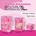 thumbnail image 2 of 16 Bounces Surprise Explosion Gift Box, Folding Bouncing Exploding Gift Box, Pop up Money Boxes for Cash Gift, Pop Open Gift Box for Birthday Valentine Women Men (Pink, I Love You), 2 of 7