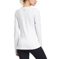 thumbnail image 6 of Baleaf Women's Thermal Fleece Tops Long Sleeve Running t-Shirt with Thumbholes Zipper Pocket White Size S, 6 of 7