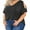 Black , Gray, variant on SHOWMALL Plus Size Tunic for Women Cold Shoulder Top Black Polka Dot 1X Blouse Short Sleeve Clothing V Neck Shirts Summer Clothes