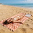 thumbnail image 4 of Lksixu 2 in 1 Convertible Beach Towel & Backpack, Vintage Turkish Microfiber Beach Towel with Inner Zip Pocket, Sand Free Quick Dry Bath Towel, Packable Beach Mat & Carry Bag for Pool Camping Travel, 4 of 7