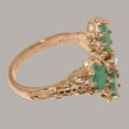 thumbnail image 4 of LBG British Made 10k Rose Gold Cubic Zirconia & Emerald Womens Engagement Ring - 33 size options - Size 6.25, 4 of 6