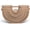 Khaki, variant on Clutch Purses for Women Evening/Wedding Chic Half Round Woven Bag Formal PU Leather Purse Designer Handbags for Party Prom