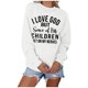 thumbnail image 3 of Gibobby Sudadera de mujer Sudadera suelta casual con estampado navideño de manga larga con cuello redondo para mujer de manga larga(Blanco,M), 3 of 5