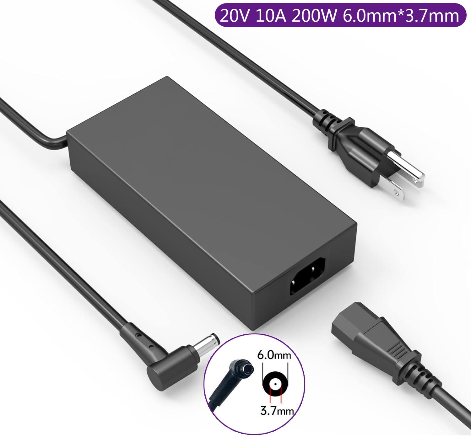 20V 10A 200W 6.0mm*3.7mm Laptop AC Adapter Charger for ASUS 20V 10A 200W 6.0mm*3.7mm Laptop AC Adapter Charger for ASUS