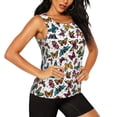 thumbnail image 2 of Junzan Cute Butterfly Pattern Workout Tank Tops for Women Sleeveless Running Loose Fit Yoga Tops Active Shirts Gym Exercise-Medium, 2 of 7
