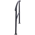 thumbnail image 4 of Gzxs Metal Hand Rails for Outdoor Steps - 1 to 3 Step Rails - Wrought Iron Railing, Indoor/Outdoor Stair Railing - Hand Rails for Concrete Steps or Wooden Stairs, Easy to Install, Black, 4 of 8