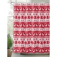 thumbnail image 2 of Fsddascl Red Christmas Shower Curtain Set - Standard 72" x 72" Washable Bathtub Curtain with 12 Hooks, Country Winter Xmas Deer Snowflake Waterproof Fabric Stall Shower Curtains for Bathroom/Bathtub, 2 of 6
