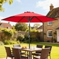 thumbnail image 2 of Outsunny Parasol de Patio, Parasol Extérieur avec 6 Baleines, Rouge Vin, 2 of 10
