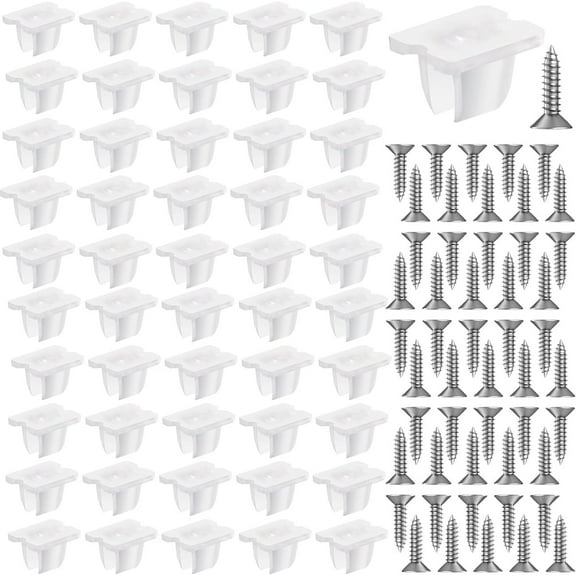 Tutuviw 100Pcs LED Strip Mounting Clips Holder with Screws Led Strip Light Clips,Led Strip Light Holder Clips,Indoor Light Clips,Neon Mounting Clips Fixing Clamps Holder for 5-6mm/0.2-0.24"LED Lights