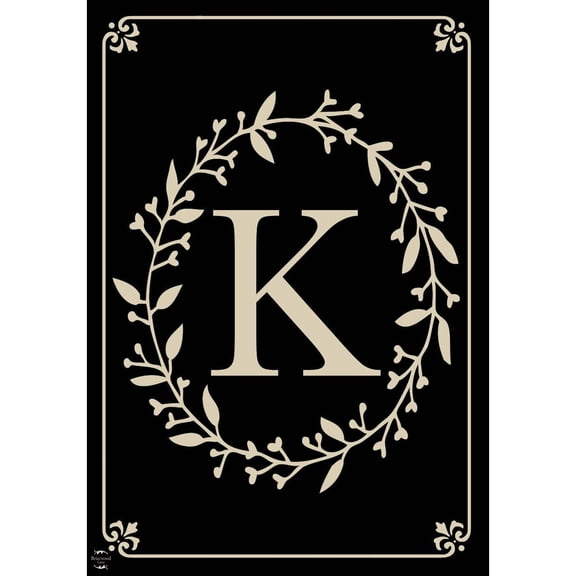 Briarwood Lane Everyday Garden Flag 12x18 For Outdoor Briarwood Lane Classic Monogram Letter K Garden Flag Flags For Outside