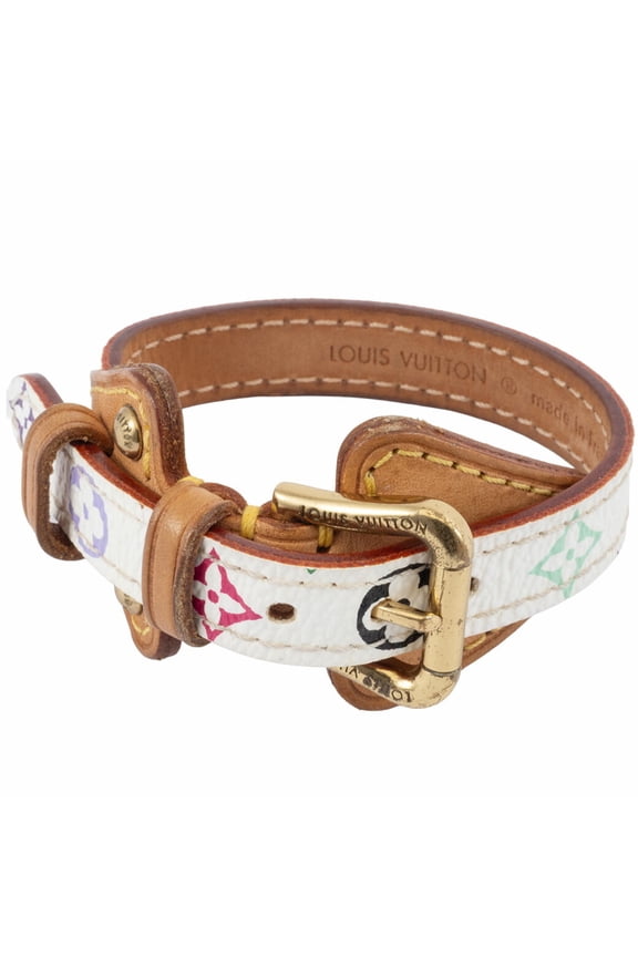 Pre-Owned Louis Vuitton Brasslete PM Bracelet Bangle M92485 Monogram Multicolor Canvas Blanc...