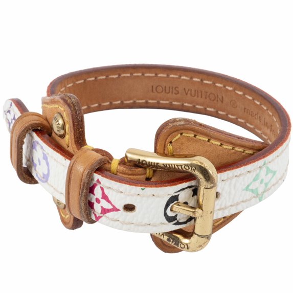 Pre-Owned Louis Vuitton Brasslete PM Bracelet Bangle M92485 Monogram Multicolor Canvas Blanc...