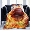 thumbnail image 2 of Basketball Blanket for Women Men, Cool Basketball Themed Design Printed Throw Blankets for Teens Adults Lap, Couch Bed, Warm Soft Cozy Blanket, 60"x 80", 2 of 6