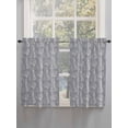 thumbnail image 5 of Paisley Bathroom Window Curtain, Vintage Mediterranean Abstract Texture Gray Blue Light Filtering Coffee Kitchen Curtains, Bedroom Living Room Curtains 2 Panel 84"x45", 5 of 6