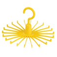 thumbnail image 2 of Tie Rack Cinturón Bufanda Titular Colgador Gancho s Bufanda Organizador amarillo kusrkot Soporte de gancho para colgar en rack, 2 of 6