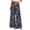 Dark Blue, variant on Qiopertar Women's Casual Printed Pants with Pockets Elastic Waist Drawstring Wide Leg Flare Trousers Loose Fit Split Hem Beach Vacation Travel, Army Green L