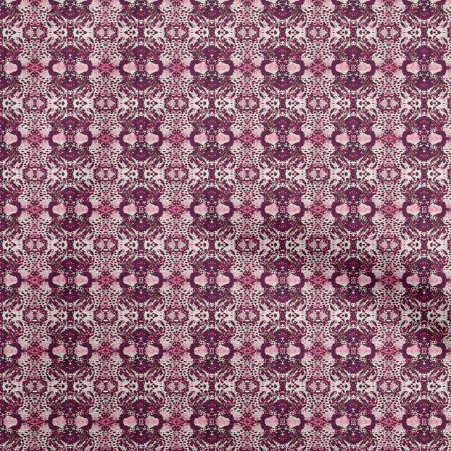 oneOone Polyester Spandex Magenta Foncé Tissu Matière de Robe Animal Tissu Imprimé Tissu au Mètre 56 Pouces de Large