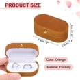 thumbnail image 2 of Caja de anillos de terciopelo Uxcell, pequeña caja de joyería de viaje, mini soporte para anillos, organizador de almacenamiento de joyas para mujeres y niñas, propuesta de boda, compromiso, naranja, 2 of 7