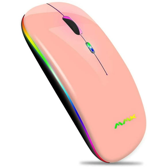 Wireless Bluetooth Mouse for Laptop, Rechargeable Mouse 2.4G USB Optical Wireless Mouse, LED Slim Dual Mode(Bluetooth 5.0 and 2.4G) Wireless Mouse for Laptop, PC, Mac OS , Android ,