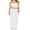 White, variant on LMLYSoH Women’s Two Piece Summer Outfits Sleeveless Ruffle Hem Cami Tops and Long Skirt Set Beachwear
