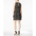 thumbnail image 2 of Calvin Klein Women's Petite Dot-Print Chiffon Shift Dress (0P, Black/White), 2 of 2