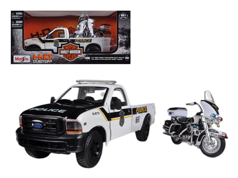 1999 Ford F 350 Super Duty Pickup Truck 127 And 124 2004 Harley Davidson Flhtpi Electra Glide Motorcycle Police By Walmartcom