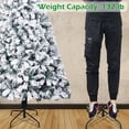 thumbnail image 7 of 7FT Snow Flocked Christmas Tree, Artificial Christmas Tree with 1300 Branch Tips and Foldable Metal Base, Seasonal Holiday Decoration Xmas Tree for Home Office Decor, 7 of 7