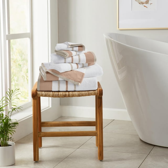 Juego de toallas de baño Great Bay Home de algodón peinado, 6 piezas