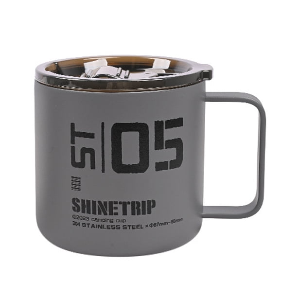 Outdoor Camping Hiking Picnic Stainless Steel Cup Dual-Layer Water Cup Portable Coffee Mug AntiScald Watter Mug Drinkware