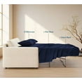 thumbnail image 3 of 4-Piece King Sleeper Sofa Sheet Set, 100% Egyptian Cotton, 800 Thread Count, Fits 8" Deep Pull-Out Couch Mattress (76" x 80") - Navy Blue Solid, 3 of 5