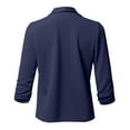thumbnail image 4 of Dezsed Women's Open Front Blazer Clearance Womens Fashion Casual Solid Open Front Cardigan Long Sleeve Jacket Coat Navy XL, 4 of 5