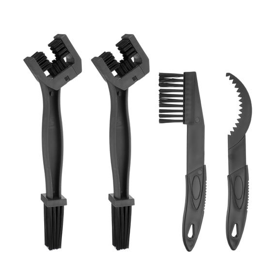 Uxcell 4Pcs Bicycle Chain Cleaning Tool Set Motorcycle Chain Brush Bike Clean Brush Kit for Cleaning Tools Black