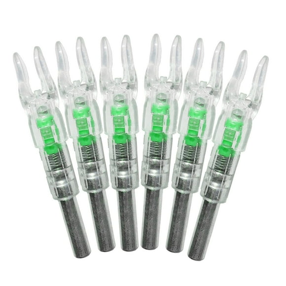 6PCS Lighted for with "/5.3mm Inside Diameter Led Lighted Nock Green