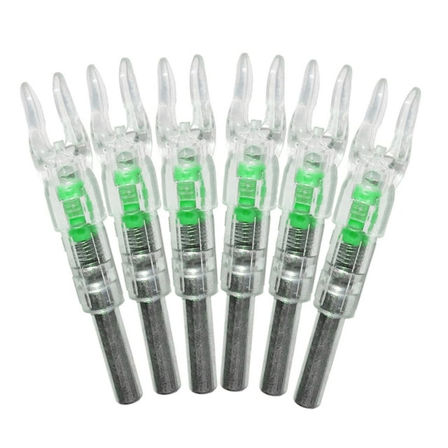 Almencla Hunting Luminous Lighted LED Nock Tail Fits 5.3mm Shaft Green