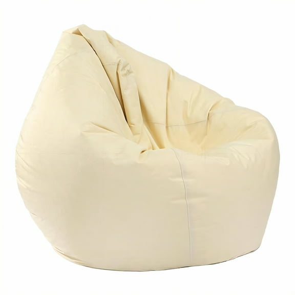 AUQ Bean Bag Cover,Locked Seams Bean Bag Chair Cover Only,Broad Expanse Bean Bag Storage,Beige1