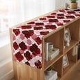 thumbnail image 6 of Table Runners 60 Inches Long Dress Scarves, Red Geometric Moroccan Farmhouse Kitchen/Dining Table Runner, Small Coffee Tablerunners, Abstract Art Red Ombre Modern 13x60 Inch, 6 of 9
